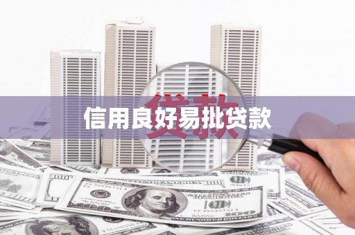 金峰信用良好易批贷款