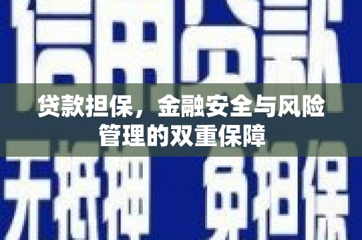 金峰贷款担保，金融安全与风险管理的双重保障