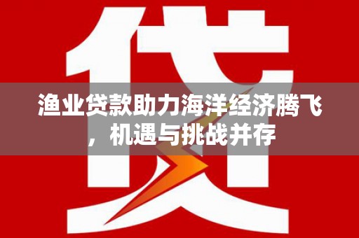 金峰渔业贷款助力海洋经济腾飞，机遇与挑战并存