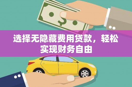 金峰选择无隐藏费用贷款，轻松实现财务自由