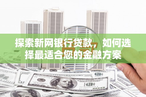 金峰探索新网银行贷款，如何选择最适合您的金融方案
