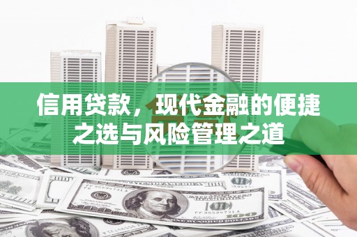 金峰信用贷款，现代金融的便捷之选与风险管理之道