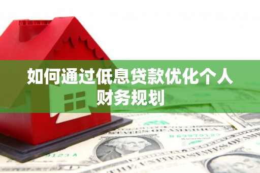 金峰如何通过低息贷款优化个人财务规划