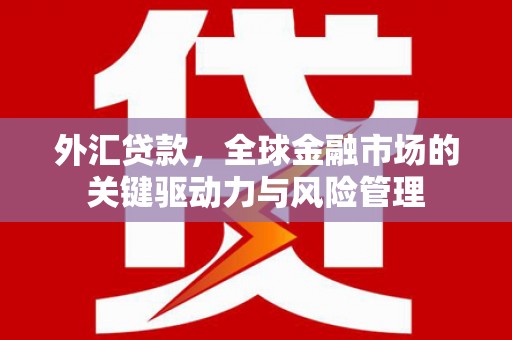 金峰外汇贷款，全球金融市场的关键驱动力与风险管理