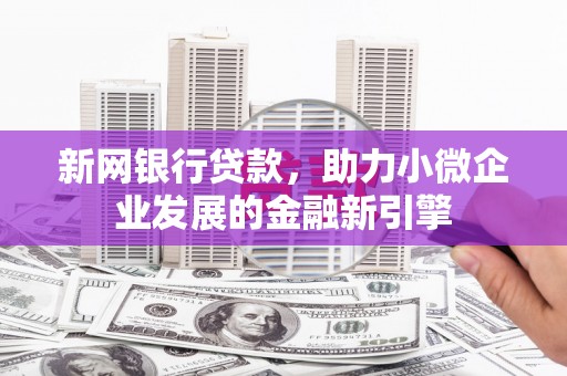 金峰新网银行贷款，助力小微企业发展的金融新引擎