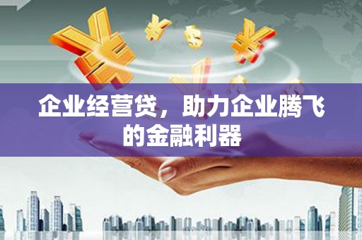 金峰企业经营贷，助力企业腾飞的金融利器