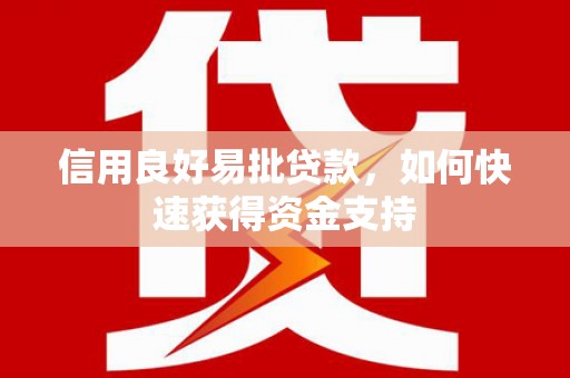 金峰信用良好易批贷款，如何快速获得资金支持