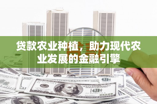 金峰贷款农业种植，助力现代农业发展的金融引擎