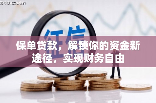 金峰保单贷款，解锁你的资金新途径，实现财务自由