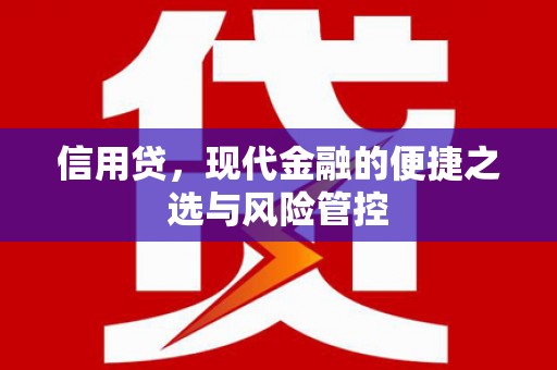 金峰信用贷，现代金融的便捷之选与风险管控