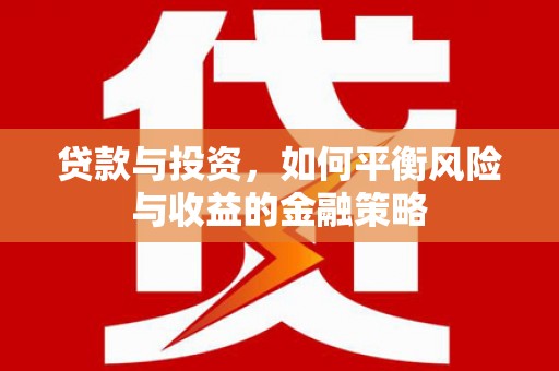 金峰贷款与投资，如何平衡风险与收益的金融策略