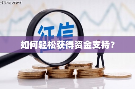 金峰如何轻松获得资金支持？